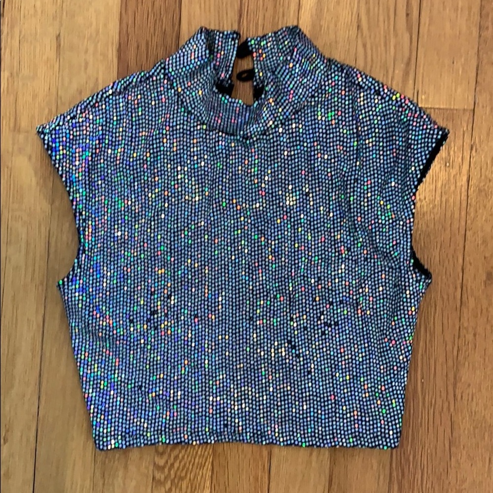 Sequin crop top